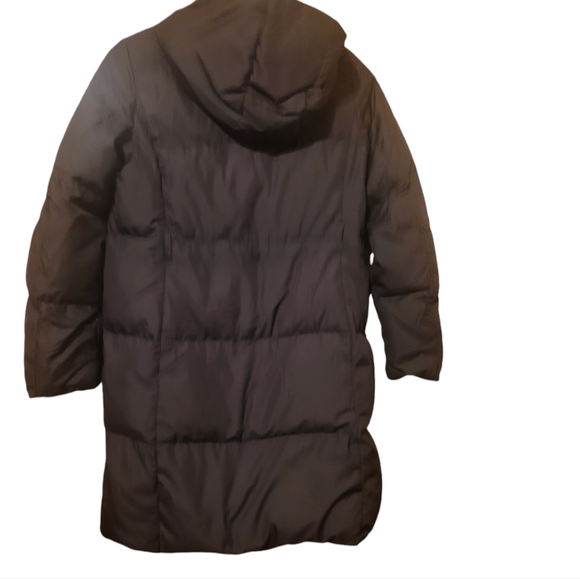 J. Crew Long Puffer Dark Brown Womens size Small  MISSING BELT - Picture 2 of 12